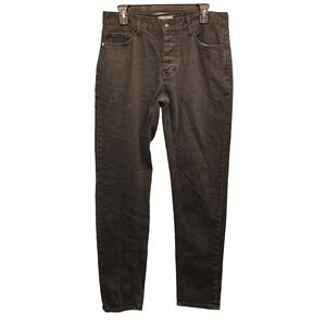 Five Four Los Angeles Men's Size 33x31 Will Slim‎ Black Button Fly Jeans